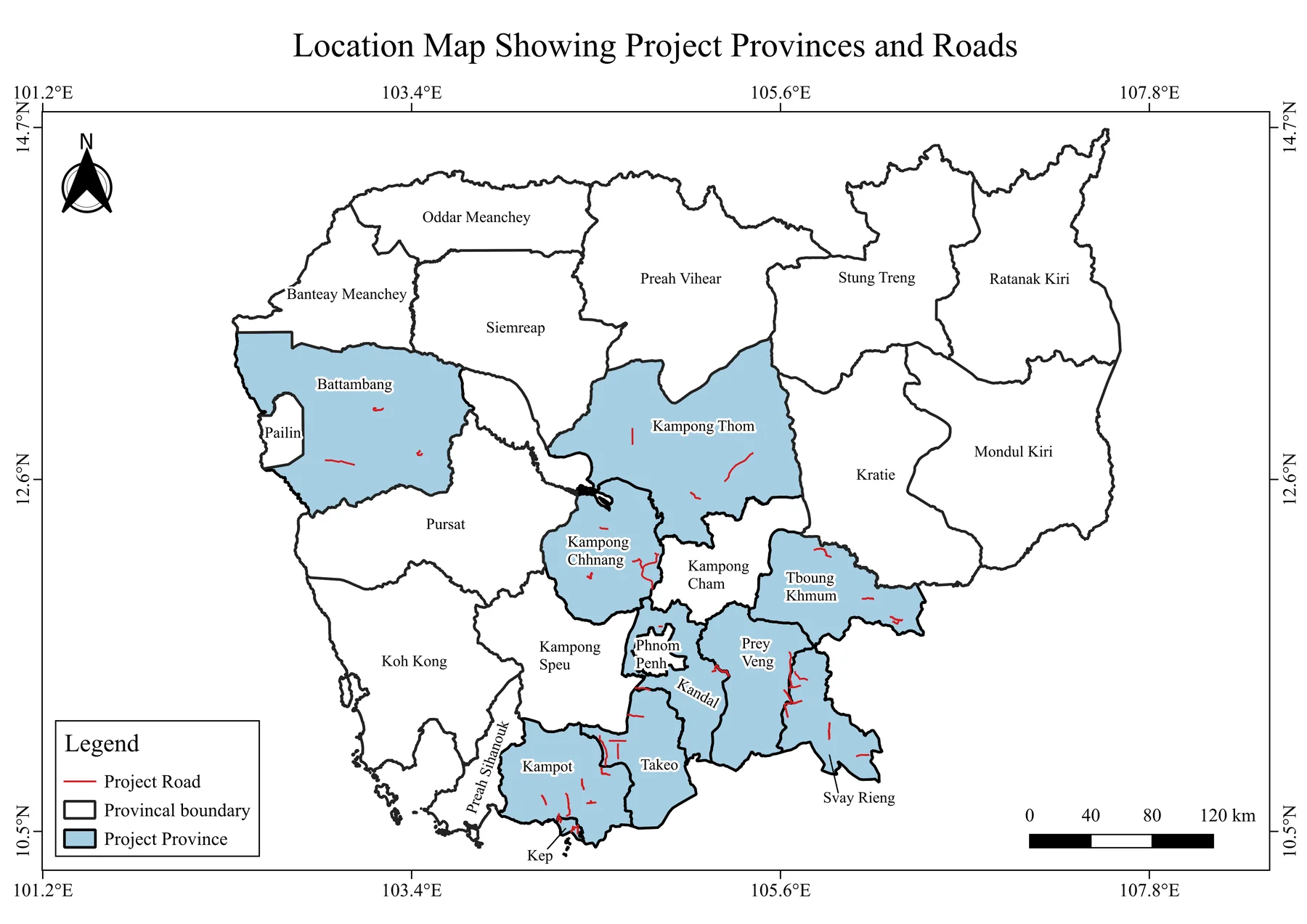 Multi-Hazard Climate Risk Mapping — Cambodia Road Network